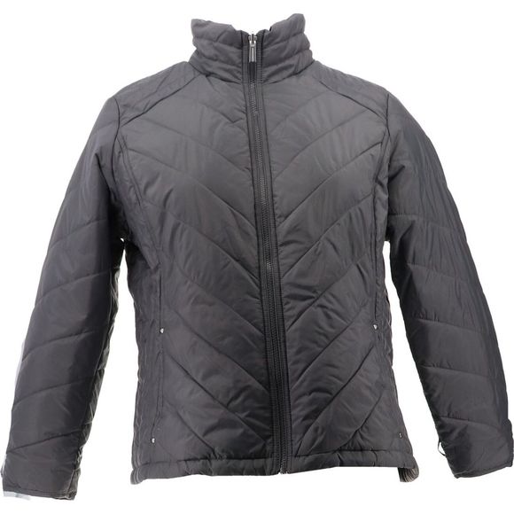 Susan Graver Water Resistant 2-in-1 System Jacket Black Dark Grey A460573W - Picture 9 of 9